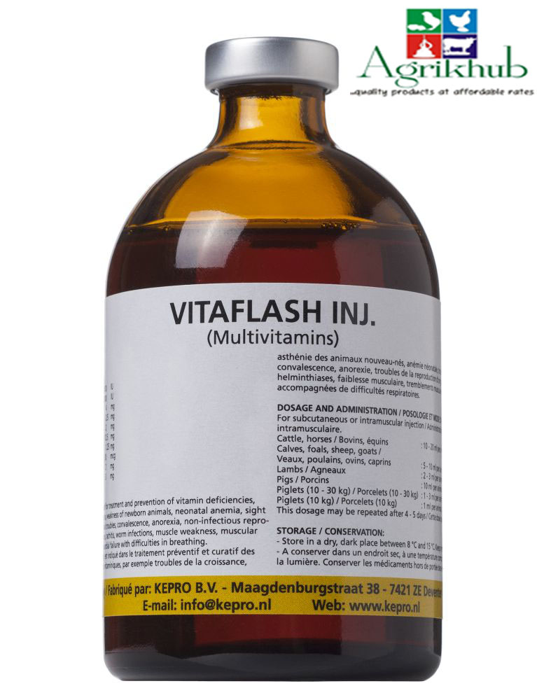 VitaFlash (Injectable Multivitamin for Livestock) 100ml :